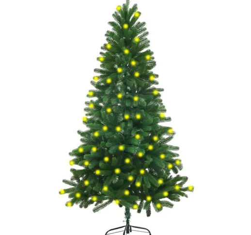 Albero di Natale Artificiale con Luci a led 150 cm Verde