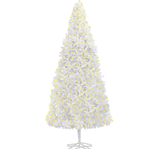 Albero di Natale Artificiale con Luci a LED 500 cm Bianco