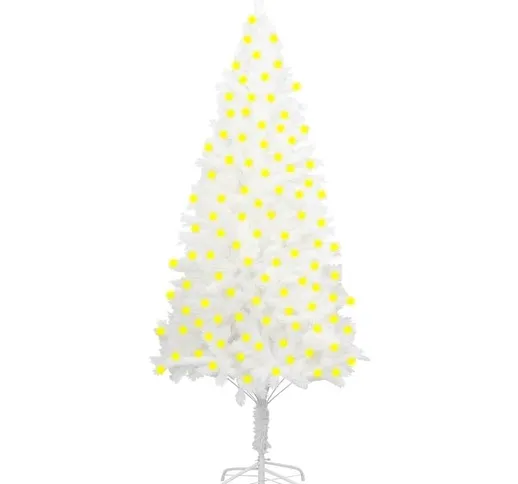 Albero di Natale Artificiale con Luci a led Bianco 240 cm