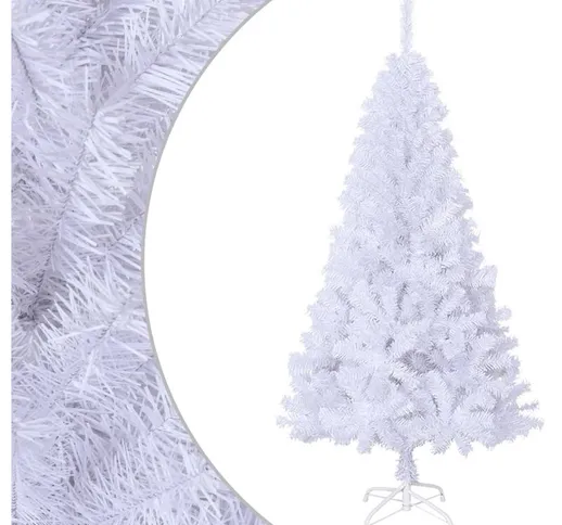 Albero di Natale Artificiale con Rami Folti Bianco 150 cm pvc