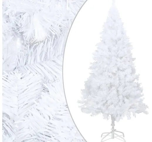 Albero di Natale Artificiale con Rami Folti Bianco 150 cm pvc