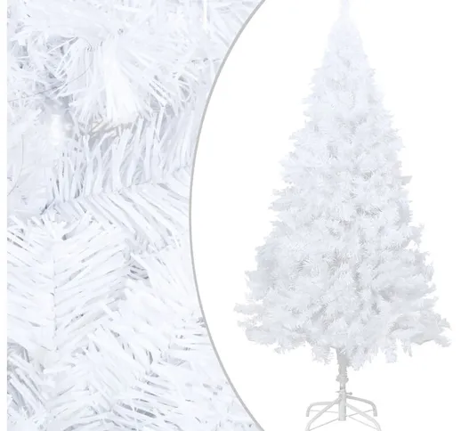 Albero di Natale Artificiale con Rami Folti Bianco 180 cm pvc