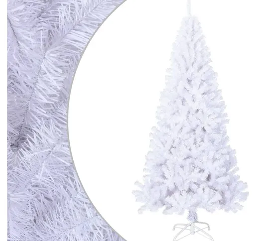 Albero di Natale Artificiale con Rami Folti Bianco 240 cm pvc