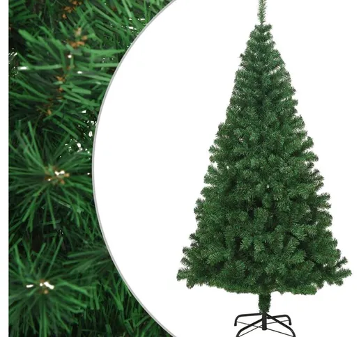 Albero di Natale Artificiale con Rami Folti Verde 180 cm pvc