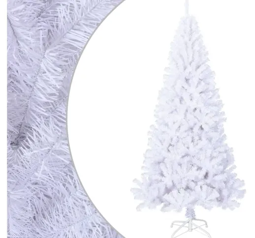 Albero di Natale Artificiale con Rami Folti Bianco 240 cm pvc