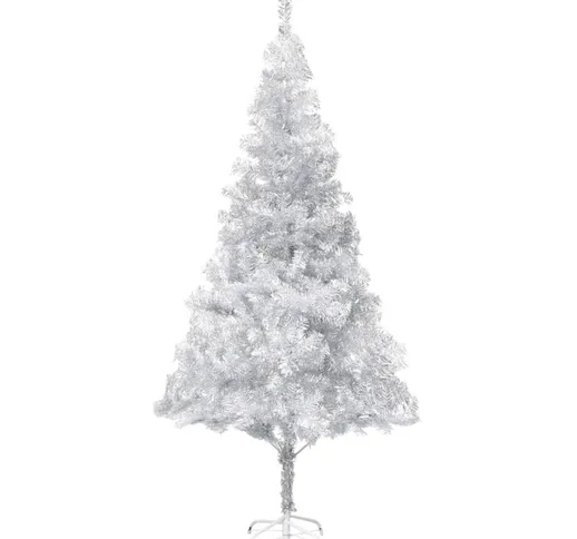 Albero di Natale Artificiale con Supporto Argento 180 cm pet