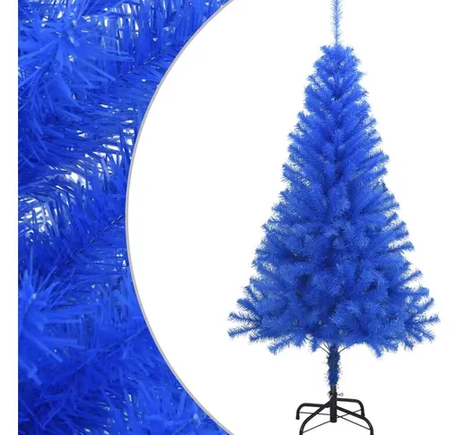 Albero di Natale Artificiale con Supporto Blu 150 cm pvc