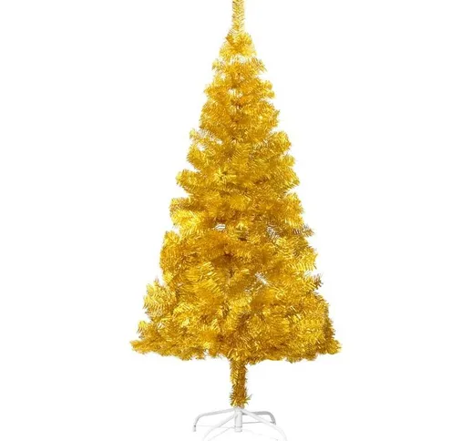 Albero di Natale Artificiale con Supporto Oro 180 cm pet