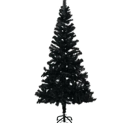 Albero di Natale Artificiale con Supporto Nero 180 cm pvc