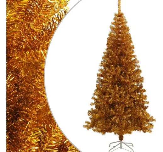 Albero di Natale Artificiale con Supporto Oro 210 cm PET