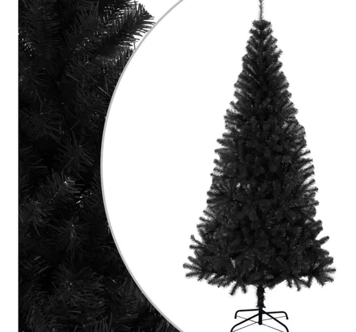 Albero di Natale Artificiale con Supporto Nero 210 cm pvc