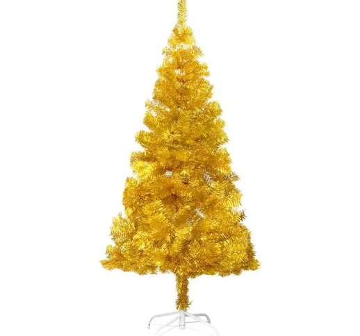 Albero di Natale Artificiale con Supporto Oro 150 cm pet