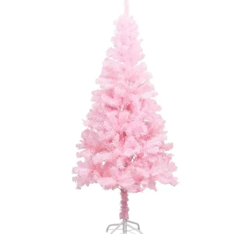 Albero di Natale Artificiale con Supporto Rosa 150 cm pvc