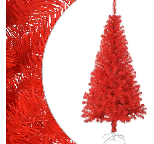 Albero di Natale Artificiale con Supporto Rosso 150 cm pvc
