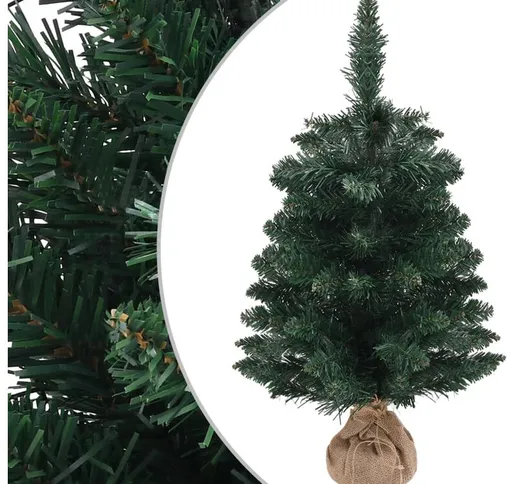 Albero di Natale Artificiale con Supporto Verde 60 cm pvc
