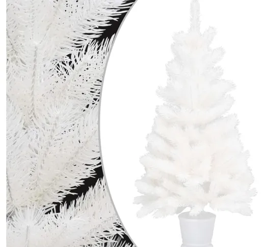 Albero di Natale Artificiale con Aghi Realistici Bianco 90 cm