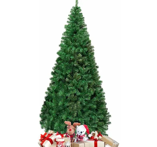 Albero di Natale Artificiale 210 cm, Albero di Natale Realistico e Folto con 950 Rami e Ba...