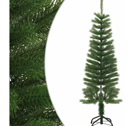 Albero di Natale Artificiale Sottile con Base 120 cm pe