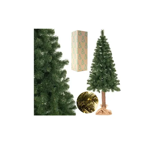 Albero di Natale artificiale su base di pino di 220 cm.