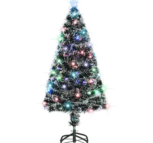 Albero di Natale Artificiale Supporto/LED 120 cm Fibra Ottica