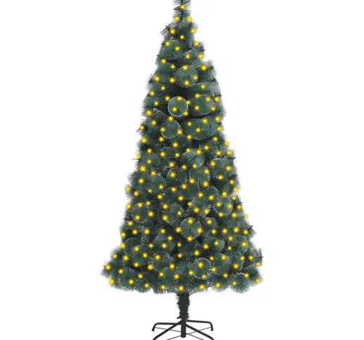 Albero di Natale con led e Supporto Verde 210 cm pet