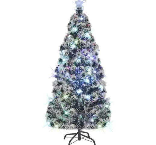Albero di Natale Artificiale Supporto/LED 180 cm Fibra Ottica