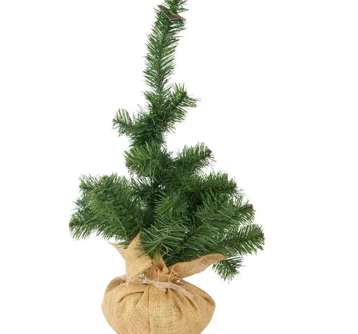 Albero di Natale da 60cm con Base in Juta