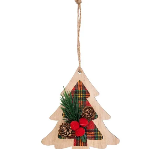 Albero di natale in legno di abete 10 cm Feeric Lights&christmas Multicolore