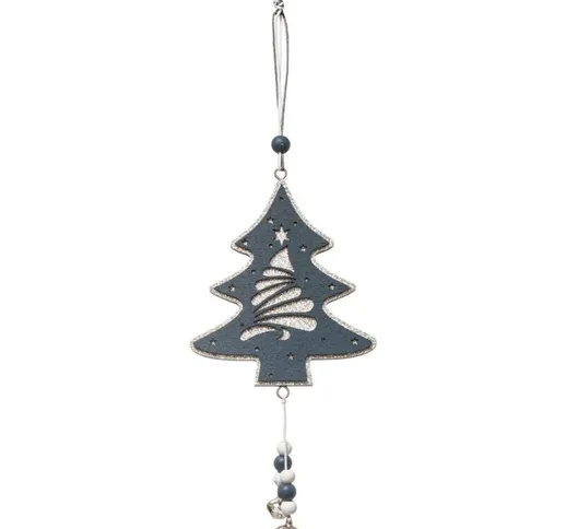Albero di natale in legno stella abete cloche grigio Feeric Lights&christmas Abete blu-gri...