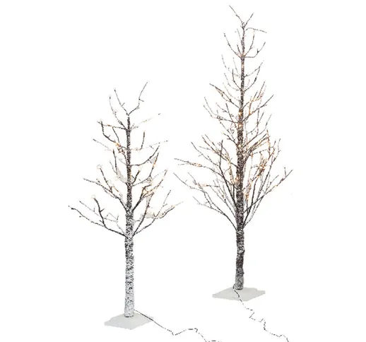 Albero tronco e rami innevati con luci led h. 150 cm - 186 luci led