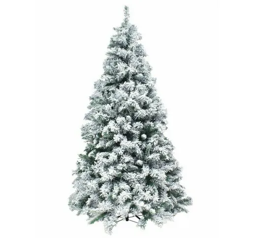 Albero di Natale Innevato Real Kettinson Slim bianco Super Folto 180 cm