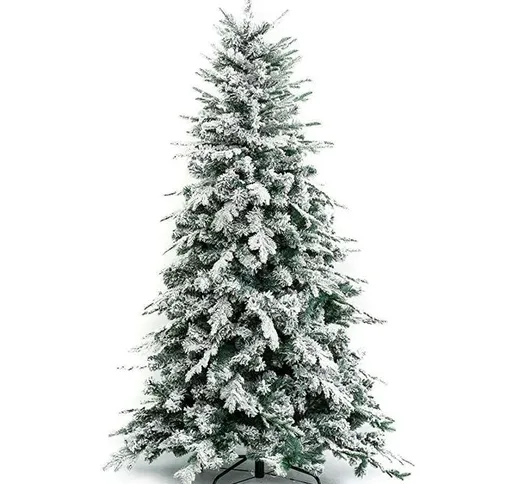 ALBERO DI NATALE INNEVATO REALISTICO ALASKA SUPER FOLTO PINO NATURALE - 210 cm