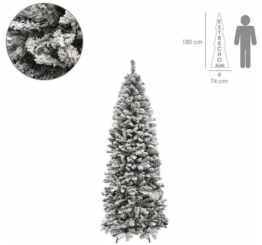 Albero di Natale Snowy Slim (stretto) 180 cm. 653 rami in pvc