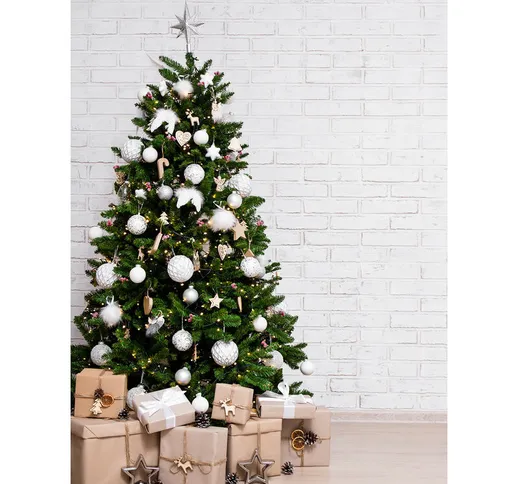 Albero di Natale Livigno, Altezza 210 cm, 731 rami atossici, 115x115x210 cm - Dmora