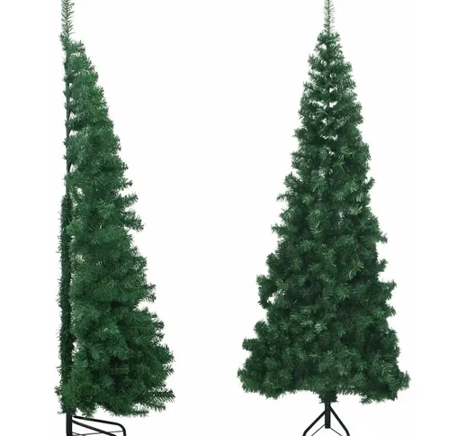 Albero di Natale per Angolo con Supporto Verde 240 cm in pvc