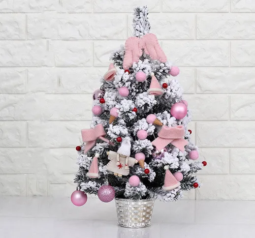 Albero di Natale set 50 cm ornamenti per il desktop piccole decorazioni per albero di Nata...