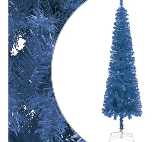 Albero di Natale Sottile Blu 210 cm