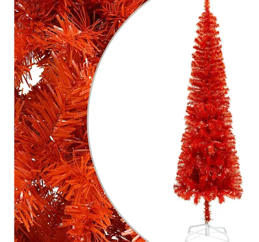 Albero di Natale Sottile Rosso 180 cm