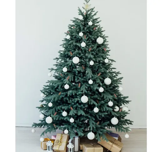 Albero di Natale Stella, Altezza 150 cm, Con pigne incluse, 539 rami, 97 x 97 x 150 cm - D...