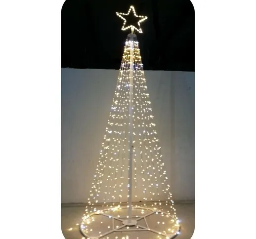  - Albero di natale style prof 1600 led+flash con stella altezza 6 mt 230v caldo - Salone...