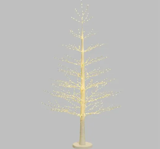 Albero luminoso decorazione natalizia a led luce calda con microled -160 cm / Bianco