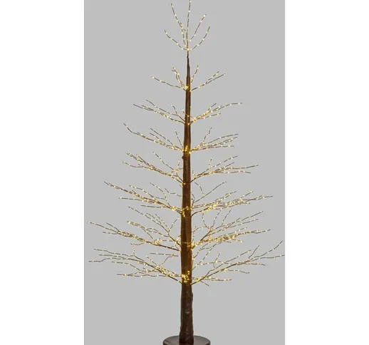 Albero luminoso decorazione natalizia a led luce calda con microled -160 cm / Marrone