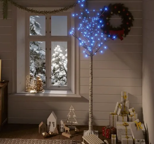 Albero Natale 180 led 1,8m Salice Blu Interno Esterno