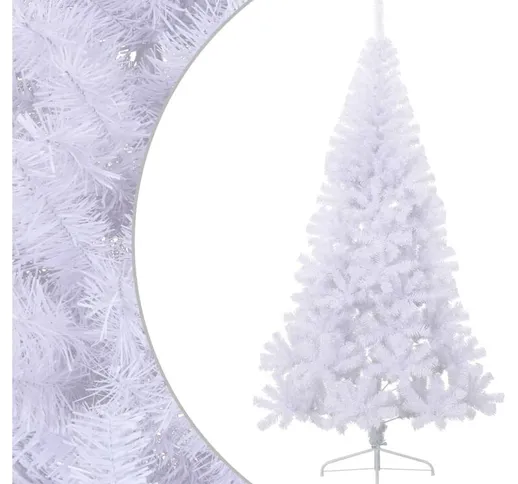 Albero Natale a Metà con Luci led Bianco 180 cm in pvc