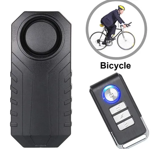 Allarme bici, antifurto per veicoli moto con telecomando, 113 dB Super Loud (confezione da...