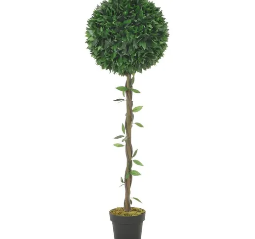 Alloro Artificiale con Vaso Verde 130 cm