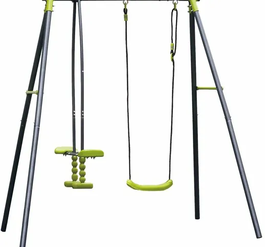 Altalena Con Cavalcabile Baby Swing Set 2 Posti - Cm 195 x 153 x h 195