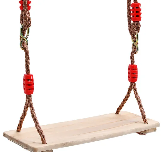 Altalena in legno per bambini Altalene appese all'albero Altalena per parco giochi con cor...