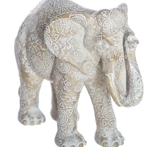 Altezza resina elefante bianca 15 Atmosphera créateur d'intérieur - Beige