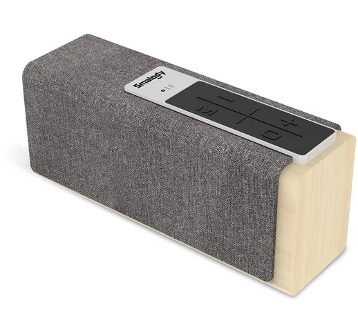 Altoparlanti Bluetooth 5.0 Altoparlante wireless portatile in legno di grande potenza da 2...